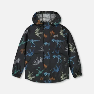 Coupe-vent imprimé de squelettes de dinos F30W48-024 - 2 à 10 ans