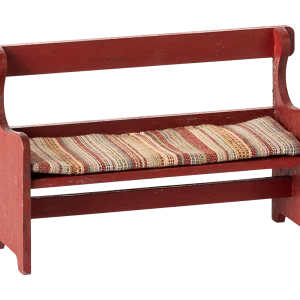 Banc en bois miniature - Rouge