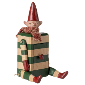 Elf en bois à tiroir - Vert