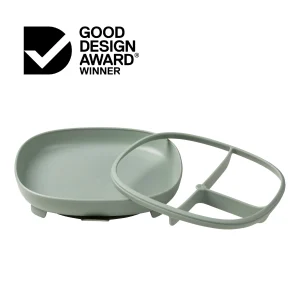 Assiette à ventouse  2 en 1 - sauge