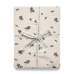 Drap contour mousseline | Lit simple - Blueberry