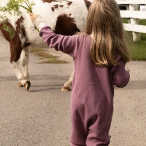 Romper gaufré BIO - Raisin