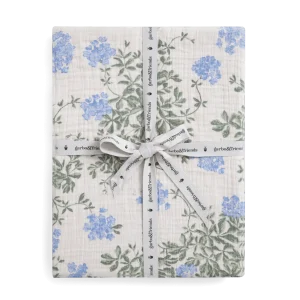 Drap contour mousseline | Bassinette - Plumbago