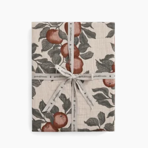 Drap contour mousseline | Lit double - Pomme