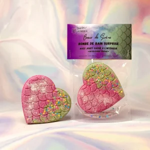 Bombe de bain - Bombe de bain surprise - Coeur sirène