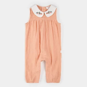 Barboteuse unie - Corail - 3 à 24 mois
