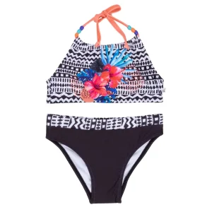 Bikini imprimé aztèque noir et blanc
