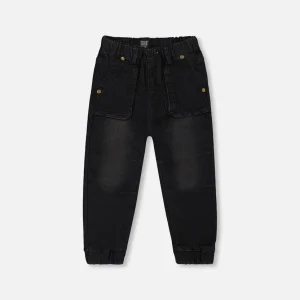 Jogger en french terry en denim - G30YB22-124 - 2 à 12 ans