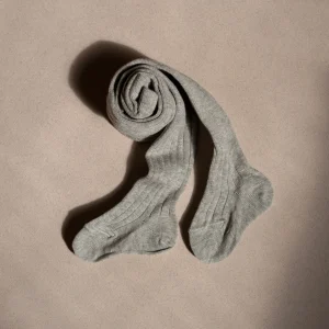 Collant côtelé | coton - Aluminium