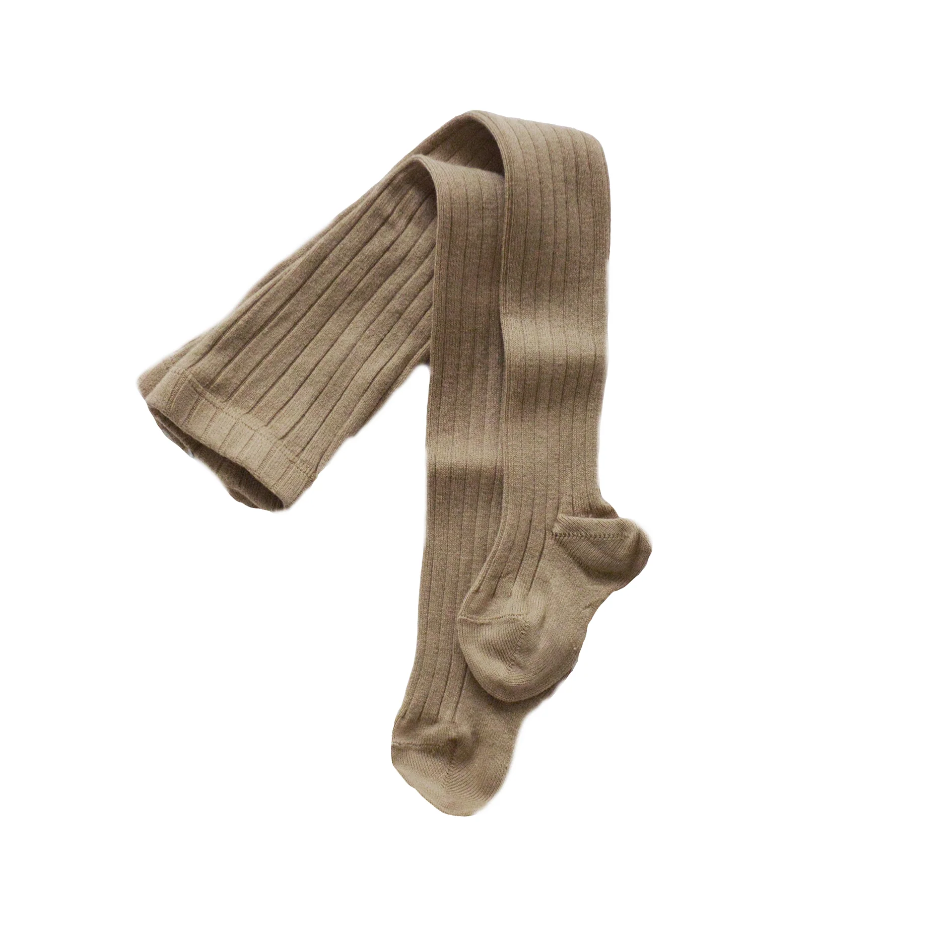 Collant côtelé | coton - Beige foncé – Image 3