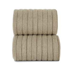 Collant côtelé | coton - Beige foncé