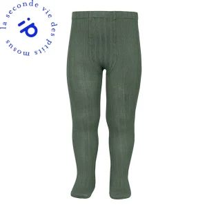 Collant côtelé coton - Lichen 0 | Fripé