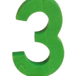 Chiffre décoratif en bois lisse - 3