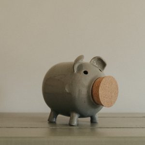 Tirelire céramique - Cochon vert bleuté