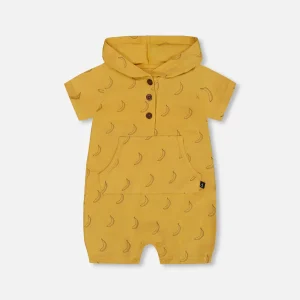 Barboteuse à capuchon en coton organique - G30C41_072 - 3 à 24 mois