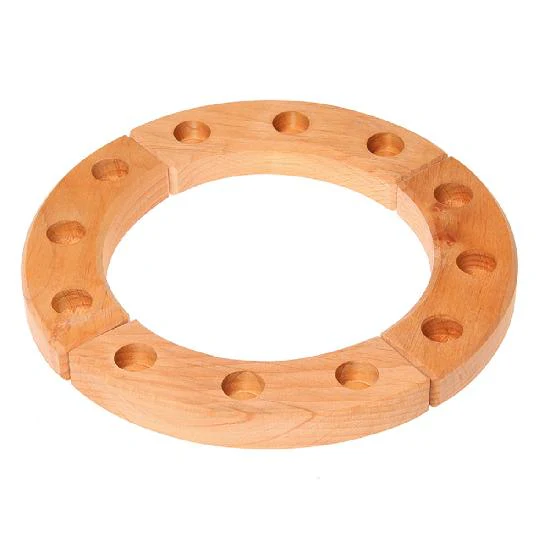 Anneaux de fête en bois 12 ans - Naturel – Image 2