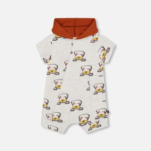 Barboteuse en coton organique F30C40-080- 3 à 24 mois