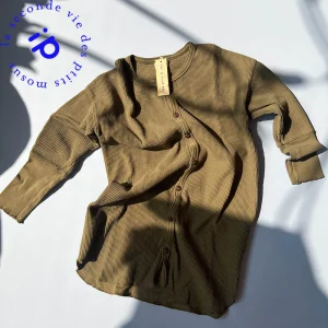 Robe gaufré TSF verte | Fripé (6-7 ans)