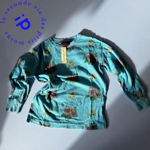Chandail TAO - bleu fleuri | Fripé (6 ans)