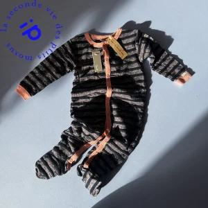 Pyjama Cocoli - rayé mauve | Fripé (6 mois)