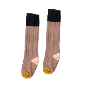 Chaussettes genoux antidérapantes - Golgi / Beige