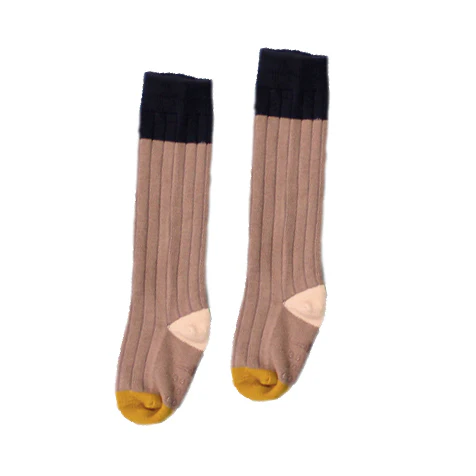 Chaussettes genoux antidérapantes - Golgi / Beige – Image 2