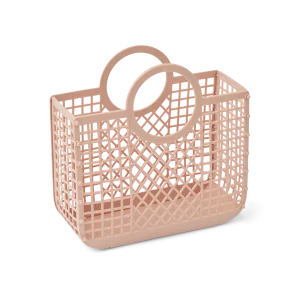 Petit panier de plage recyclé | Samantha - Rose