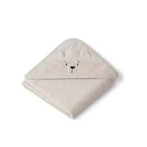 Petite serviette à capuche Albert - Ours polaire