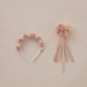 Bandeau + baguette - Pom pom pink
