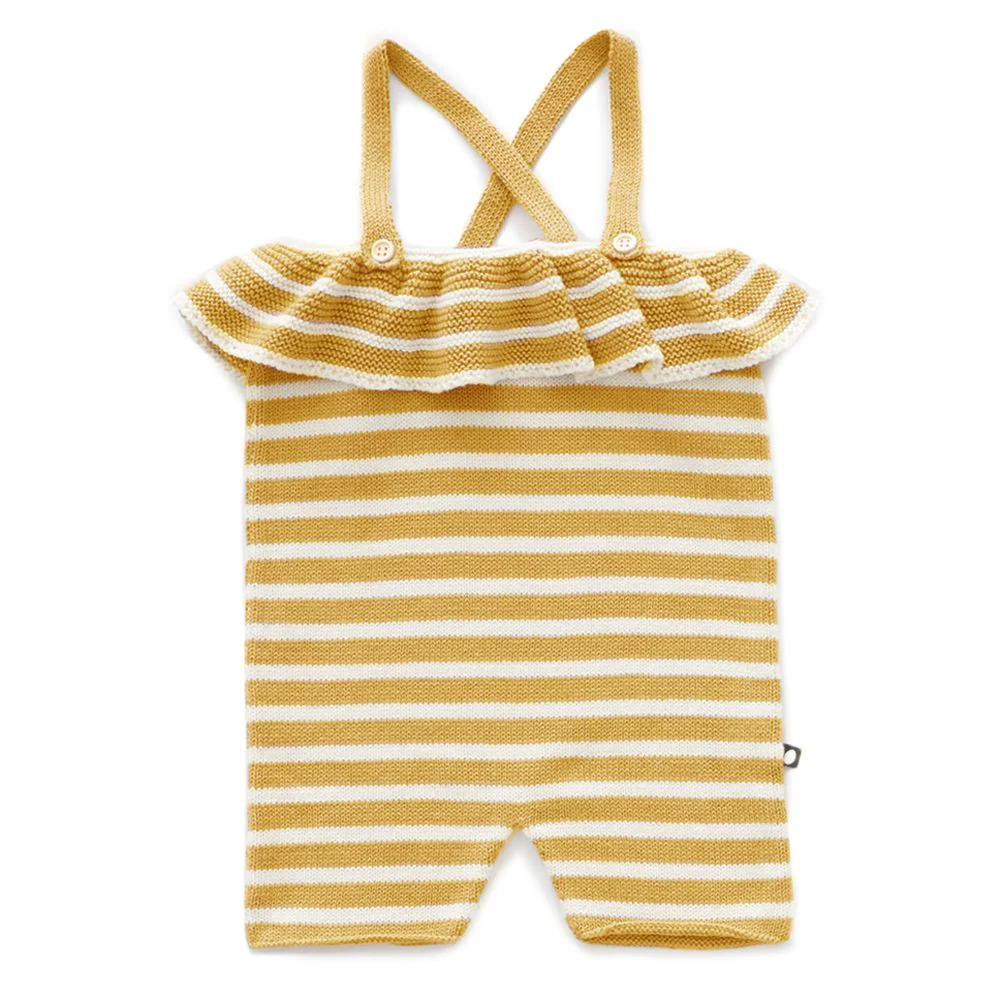 Combinaison tricot à volant - Eggshell