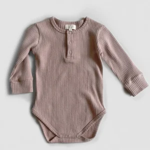 Cache-couche côtelé bio - Antique rose