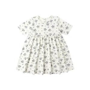 Robe manches courtes | Finn - Blue floral