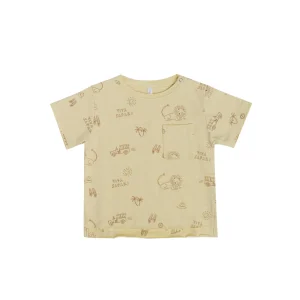T-shirt raw edge - Lemon safari