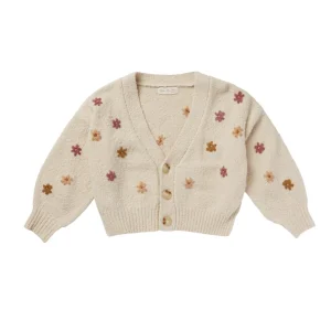 Cardigan tricot | Boxy - Fall flowers
