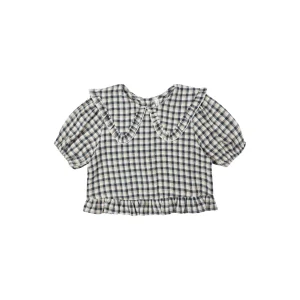 Blouse à col | Prairie - Navy check