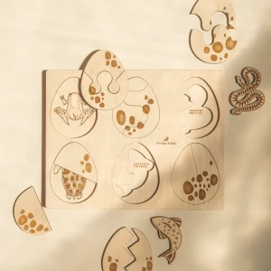 Casse-tête en bois éducatif (français) - Oeuf