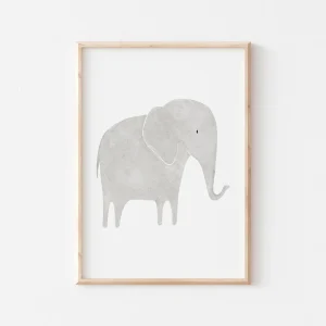 Affiche Enfant encadrée, Eléphant