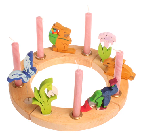 Anneaux de fête en bois 12 ans - Naturel – Image 3