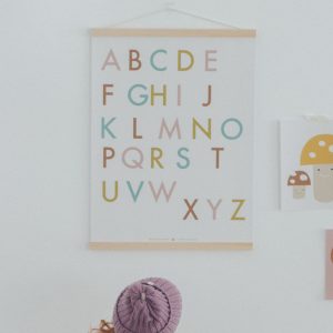 Affiche Ü " L'abécédaire crème "