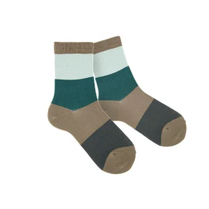 Chaussettes à larges rayures - Vison