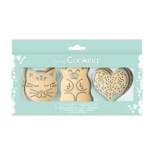 Coffret 3 emportes pièces et embosseurs – Scrapcooking