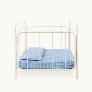 Bassinette en métal | Grande - Vichy blue