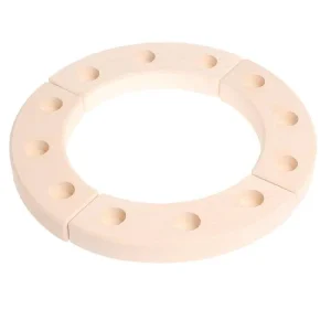 Anneaux de fête en bois 12 ans - Blanc