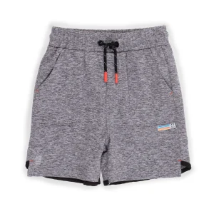 Culotte courte athlétique - Droit devant - Gris - S23A81-08 - 4 à 14 ans