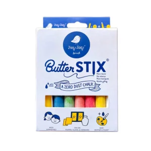 Jaq Jaq Bird | Chalk Butter Stix 12 kleuren + Houder