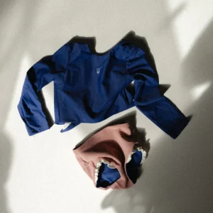 Maillot 2 pièces réversible ♻️ | Greta - Marine / Blush