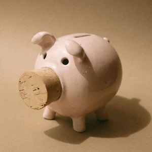 Tirelire céramique - Cochon pêche rosé