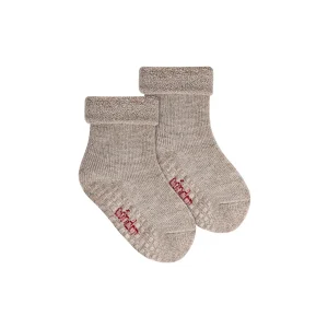 Chaussettes chunky | laine mérinos - Nougat antidérapant