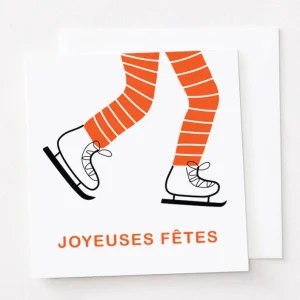Carte à souhaits | FR/EN - Patins
