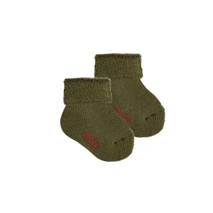 Chaussettes chunky | laine mérinos - Moss antidérapant